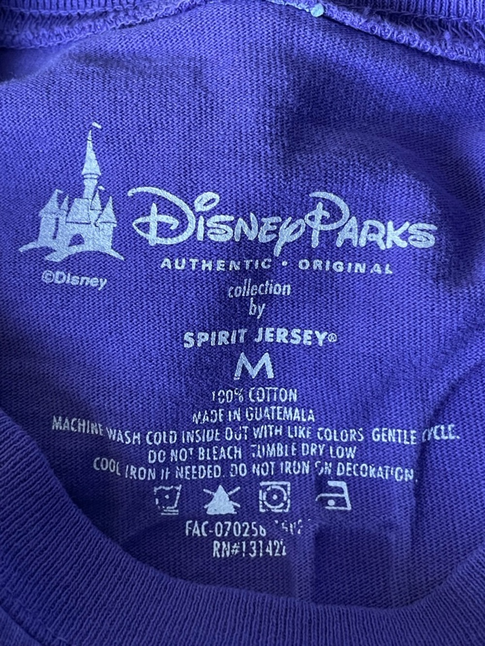 Walt Disney World Spirit Jersey Purple Glitter Sweatshirt Size M 54412 - Picture 14 of 15